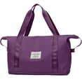 thumbnail image 1 of DAKIMOE Weekender Bags for Women, Travel Bag Carry on Gym Bag, Travel Duffle Bag with Wet Dry Pocket/Front Phone Pocket/Trolley Sleeve Pocket, Dark Purple, 1 of 9