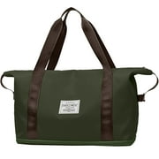 Weekender Bags for Women, Travel Bag Carry on Gym Bag, Travel Duffle Bag with Wet Dry Pocket/Front Phone Pocket/Trolley Sleeve Pocket, Olive Green
