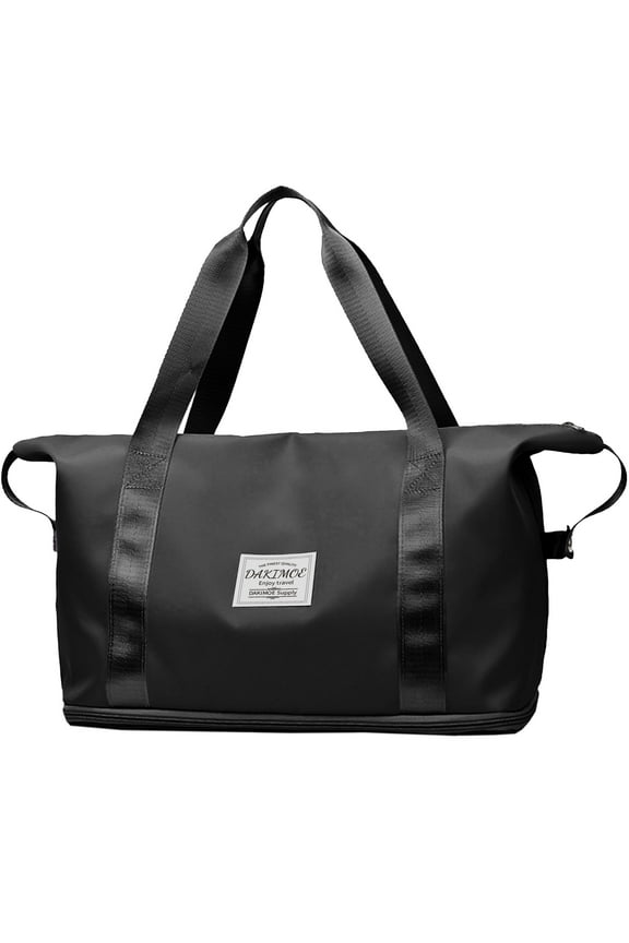 Weekender Bags for Women, Travel Bag Carry on Gym Bag, Travel Duffle Bag with Wet Dry Pocket/Front Phone Pocket/Trolley Sleeve Pocket, Black