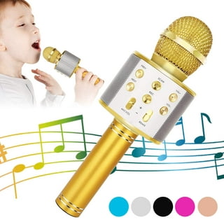 Generic Micro Karaoké - Chant - Rechargeable - Bluetooth - Memoire - Gold -  Prix pas cher