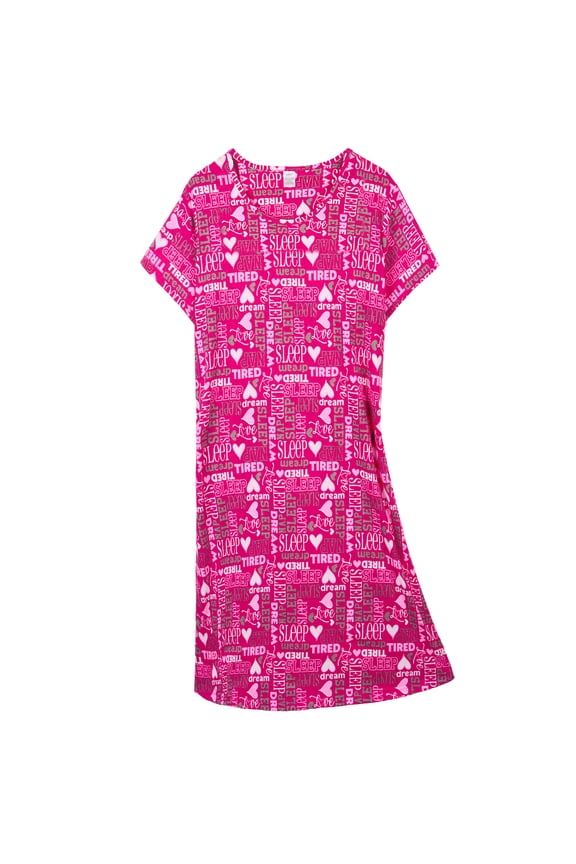 Cotton Nightgowns for Women Soft Cotton Short Sleeve Night Shirts Womens Print Sleep Shirts Loose Comfy Pajamas Sleepwear