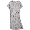 thumbnail image 1 of DAKIMOE Cotton Nightgowns for Women Soft Cotton Short Sleeve Night Shirts Womens Print Sleep Shirts Loose Comfy Pajamas Sleepwear, 1 of 7