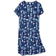 thumbnail image 1 of DAKIMOE Cotton Nightgowns for Women Soft Cotton Short Sleeve Night Shirts Womens Print Sleep Shirts Loose Comfy Pajamas Sleepwear, 1 of 7