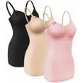 thumbnail image 1 of DAKIMOE Womens Nursing Tank Tops for Breastfeeding Maternity Camisoles with Built in Bra Sleep Maternity Cami Bras Pack of 3, 1 of 8