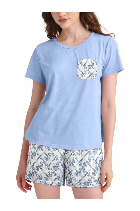 Womens Pajama Sets 2 Piece Sets for Women Summer Sets Short Sleeve Pajamas Lounge Set Casual Sleepwear Loungewear PJS, S-XXL