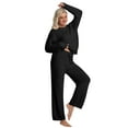 thumbnail image 1 of DAKIMOE Womens Pajama Sets Long Sleeve Pajamas 2 Piece for Women Fuzzy Fleece Lounge Set Outfits Casual Sleepwear Loungewear Sweater PJS, 1 of 8