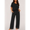 thumbnail image 1 of DAKIMOE Womens Pajama Sets Pajamas for Women Set Capri Sleepwear Short Sleeve Two-Piece Pjs Tops & Long Pants Casual Prints Lounge Sets for Women S-2XL, 1 of 2