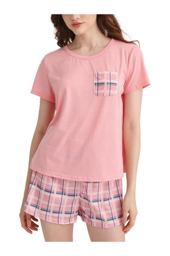 Womens Pajama Sets 2 Piece Sets for Women Summer Sets Short Sleeve Pajamas Lounge Set Casual Sleepwear Loungewear PJS, S-XXL