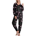 thumbnail image 1 of DAKIMOE Womens Pajamas Sets Velvet Long Sleeve Tops and Long Pants Soft Comfy Flannel Lounge Sets 2 Piece Pajama with Pockets Loungewear Nightwear Pjs Sleepwear Outfits for Women S-XXL, 1 of 8