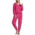 thumbnail image 1 of DAKIMOE Womens Pajamas Sets Velvet Long Sleeve Tops and Long Pants Soft Comfy Flannel Lounge Sets 2 Piece Pajama with Pockets Loungewear Nightwear Pjs Sleepwear Outfits for Women S-XXL, 1 of 1