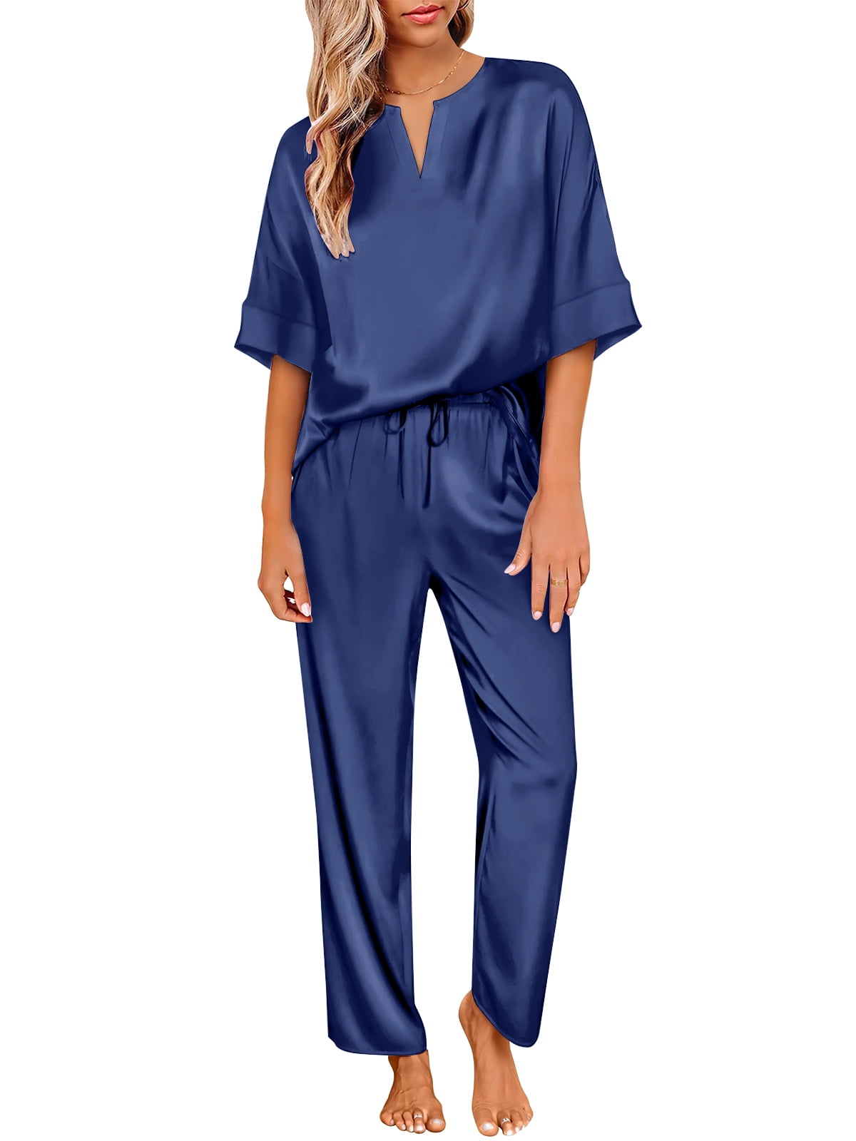 NACHILA Women’s Pajama Set – Viscose Bamboo, Short Sleeve & Capri Pants, Cool & Breathable - View #8