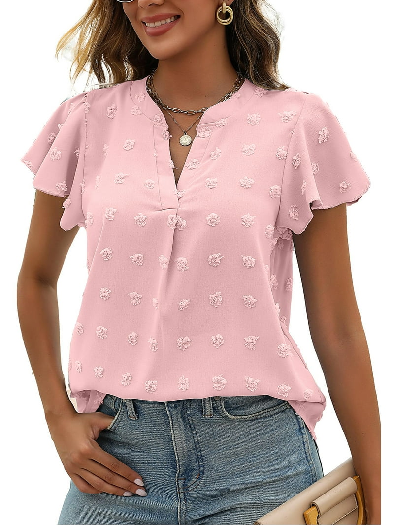 トップス Yoli Simple wide blouse Pink yoli simple wide blouse