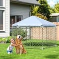 DAKITO 9.3x9.3x8.2 FT Large Dog Kennel Outside with Roof,Outdoor Dog