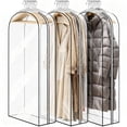 thumbnail image 1 of DAKOMM 60'' Hanging Garment Bag 3-Pack, 10'' PEVA Suit Bags for Closet Storage, Garment Bags for Hanging Clothes, Garment Covers with Side Zipper for Gowns & Long Fur Coats & Dresses, 1 of 7