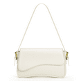 thumbnail image 1 of DAKOMM Shoulder Bag, Shoulder Bag for Women with 2 Removable Straps, Cute Crossbody Handbag with Zipper Closure, Retro Classic Purses, Trendy Vegan Leather Shoulder Tote HandBag, White, 1 of 6