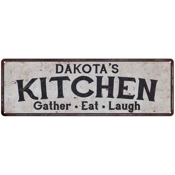 DAKOTA's Kitchen Rustic Chic Decor Gift 6x18 Sign 106180051443
