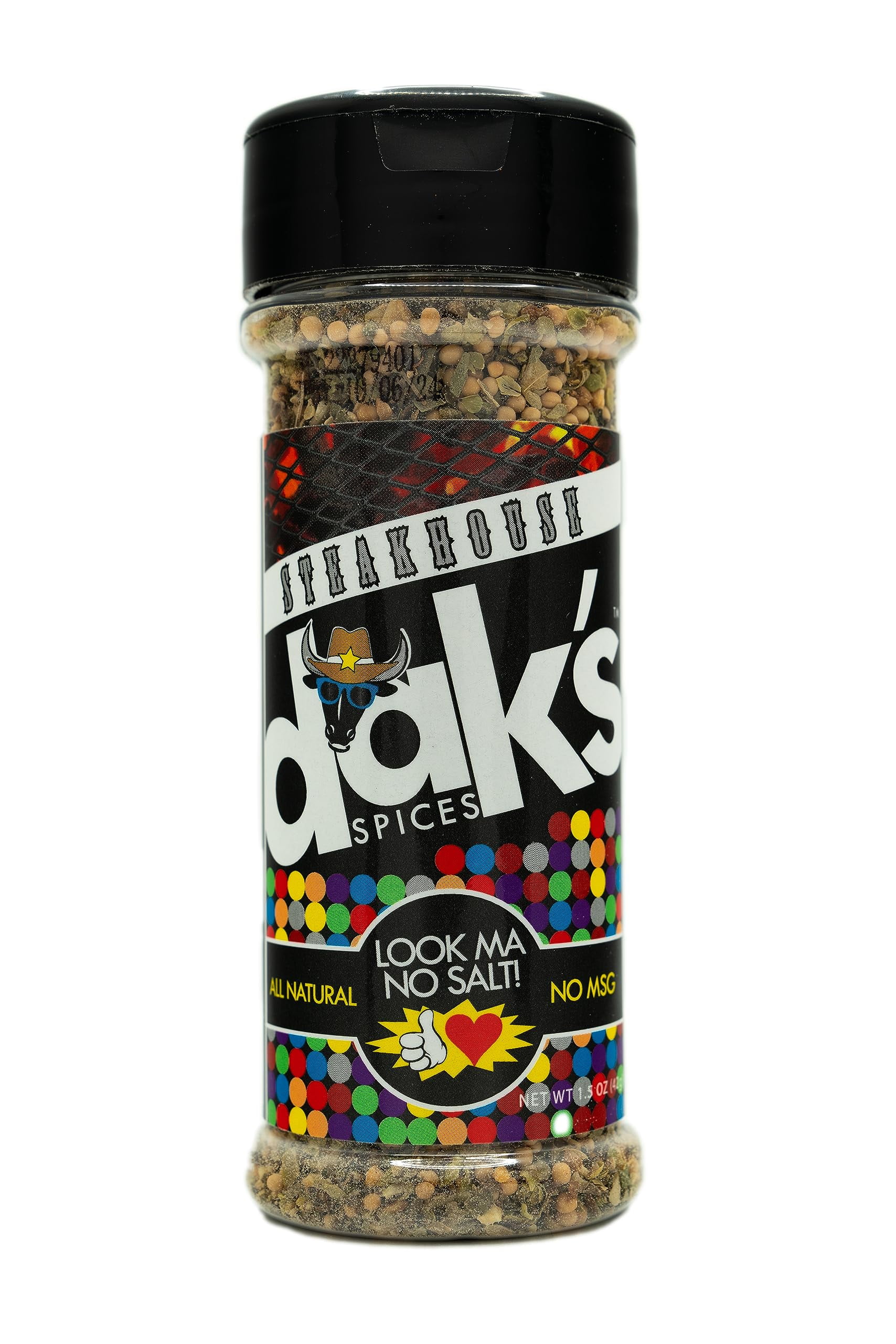 DAKs Spices STEAKHOUSE Flavor. Salt free seasoning for the grill master
