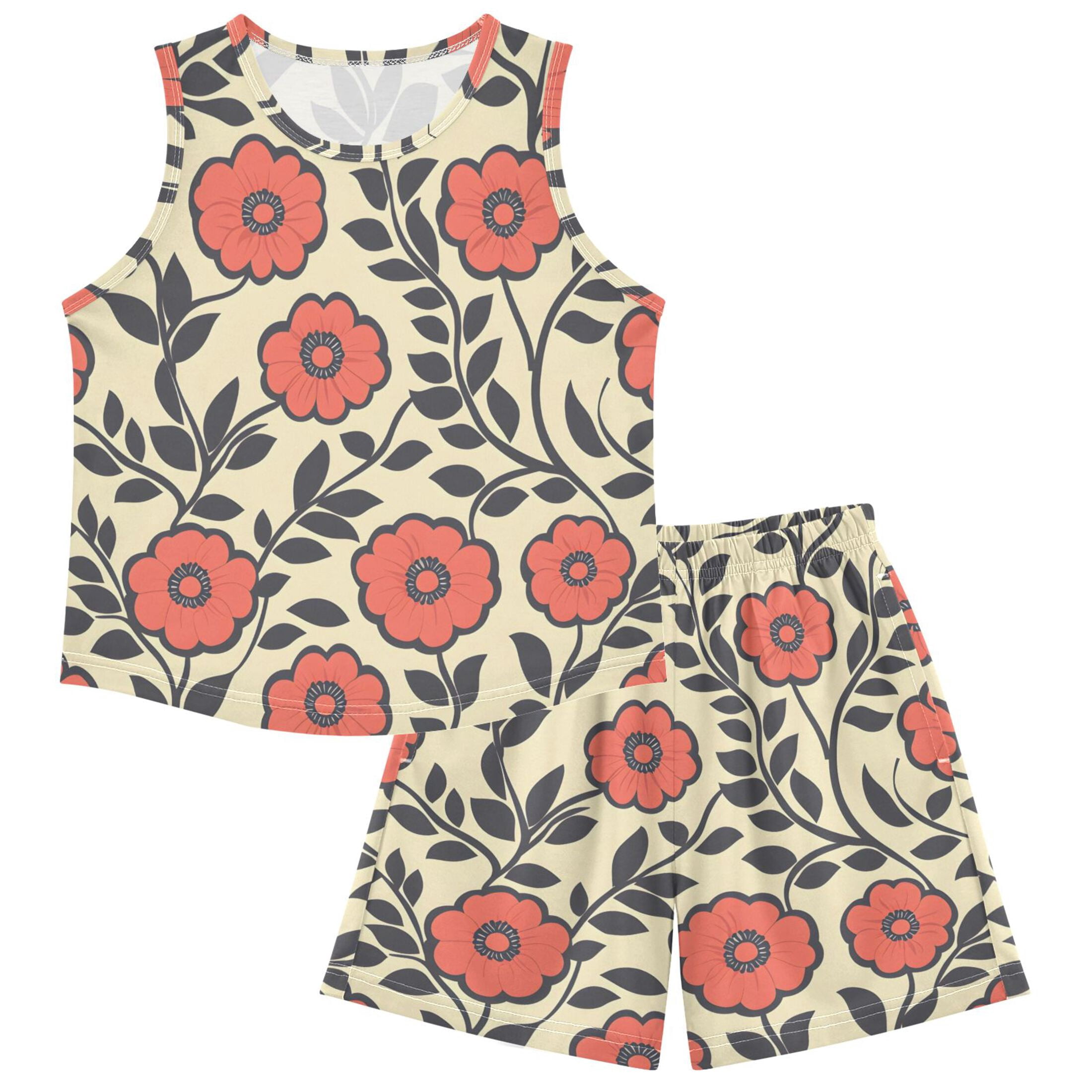 DALAWU Color Pattern Flower Tile Pattern For Ultra-Soft Pajama ...