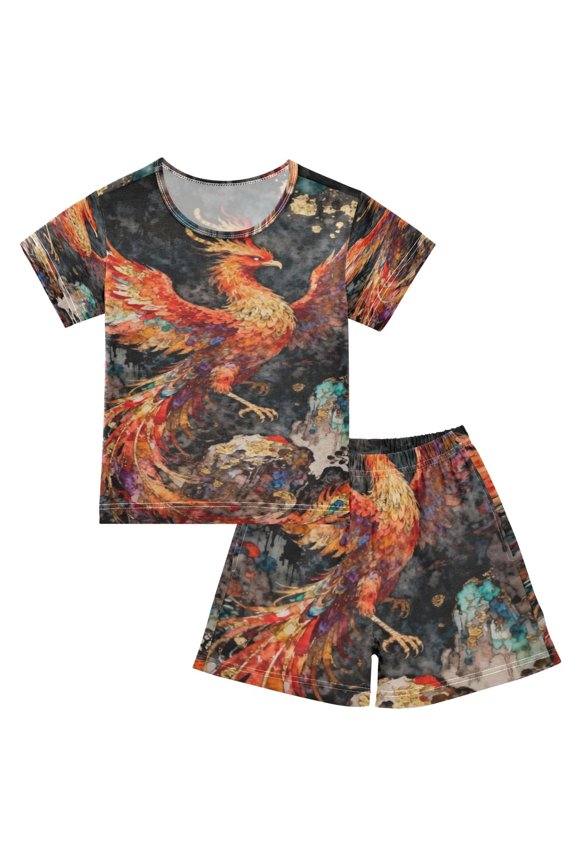 Firebird Rise Cotton Short Sleeve Pajama Set Breathable