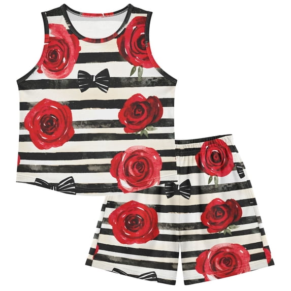 DALAWU Flower Rose Bow Pattern For Ultra-Soft Pajama Breathable ...