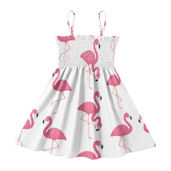 DALAWU Lightweight We(456) Smocked Sundress Adjustable Strap Flowy A-Line Summer Dress