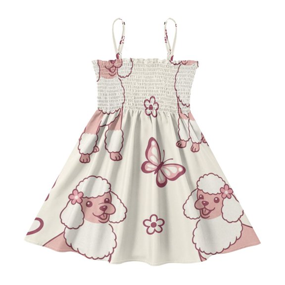 DALAWU Lightweight We (96) Smocked Sundress Adjustable Strap Flowy A-Line Summer Dress