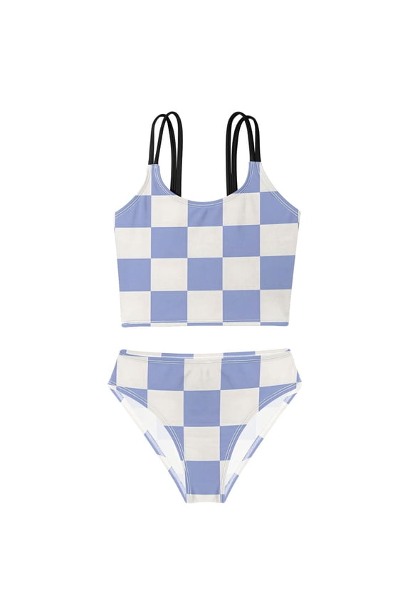 Swimsuit 2-Piece Tank Swimming Wear Quick Dry Bathing Suit-Tiger Skin Print Pattern Printed