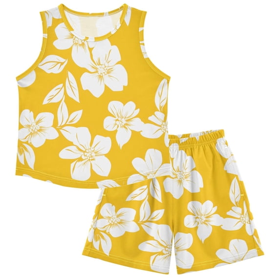DALAWU Yellow Fresh Flower Pattern For Ultra-Soft Pajama Breathable ...