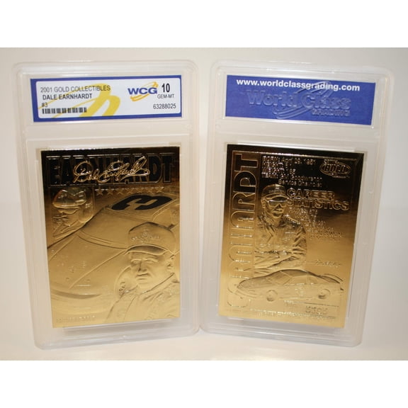 DALE EARNHARDT 2001 23KT Gold Card Sculptured GM GOODWRENCH #3 - Graded GEM MINT
