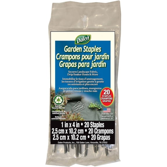 DALEN Garden Landscape Staples Unique 4 inch Metal Stakes for Professionals and Beginners Durable and Versatile Best for Lawn Drippers, Ground Cover (20 Count)