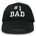 thumbnail image 1 of DALIX #1 Dad Hat Number One Fathers Day Gift Embroidered Baseball Cap in Black, 1 of 6