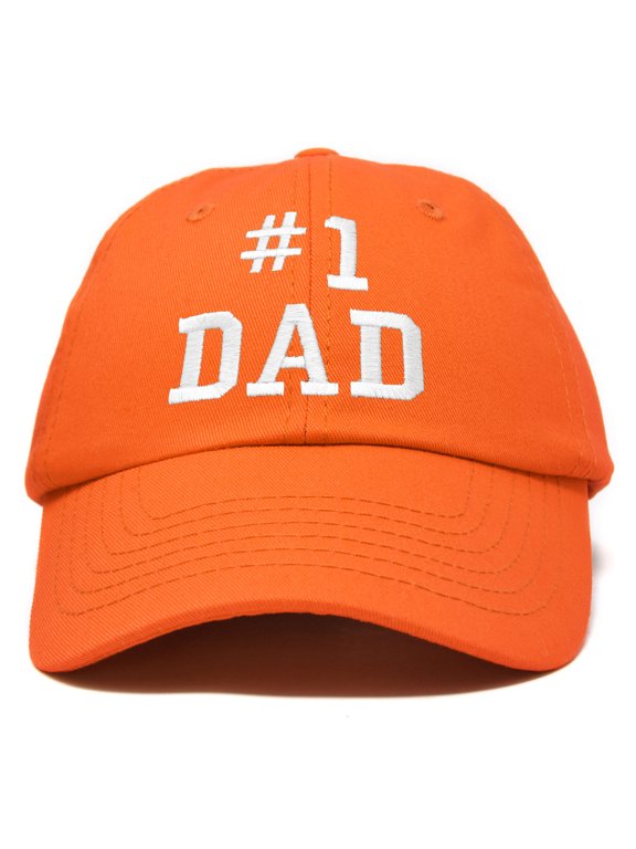 #1 Dad Hat Number One Fathers Day Gift Embroidered Baseball Cap in Light Blue