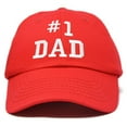 thumbnail image 1 of DALIX #1 Dad Hat Number One Fathers Day Gift Embroidered Baseball Cap in Light Pink, 1 of 6