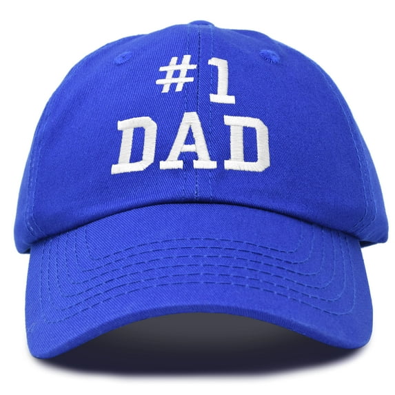 DALIX #1 Dad Hat Number One Fathers Day Gift Embroidered Baseball Cap in Maroon
