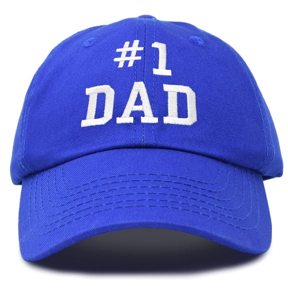 DALIX #1 Dad Hat Number One Fathers Day Gift Embroidered Baseball Cap in Maroon