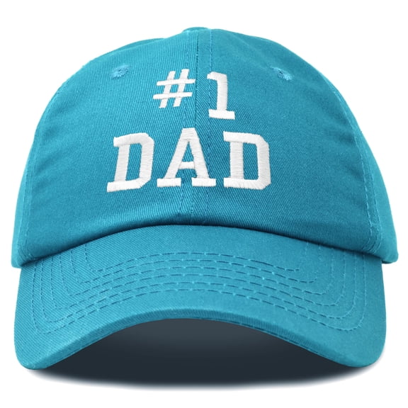 DALIX #1 Dad Hat Number One Fathers Day Gift Embroidered Baseball Cap in Minion Yellow