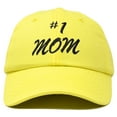 thumbnail image 1 of DALIX #1 Mom Hat Number One Mothers Day Gift Embroidered Baseball Cap in Minion Yellow, 1 of 6