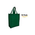 thumbnail image 1 of DALIX 10" Mini Shopping Totes Small Resuseable Bags for Women and Children in Dark Green-10 PACK, 1 of 6