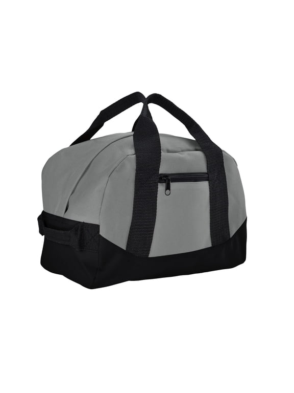 12" Mini Duffel Bag Gym Duffle in Gray