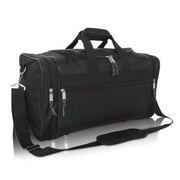DALIX 17" Blank Duffel Bag Duffle Travel Size Sports Durable Gym Bag in Black