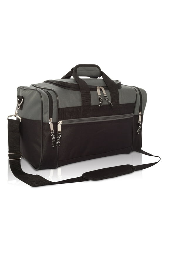 17" Blank Duffel Bag Duffle Travel Size Sports Durable Gym Bag in Gray