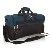 DALIX 17 Blank Duffel Bag Duffle Travel Size Sports Durable Gym Bag in Navy Blue