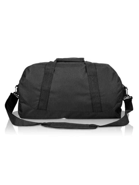18" Duffle Bag Two-Tone Sports Travel Gym Luggage Bag in Black