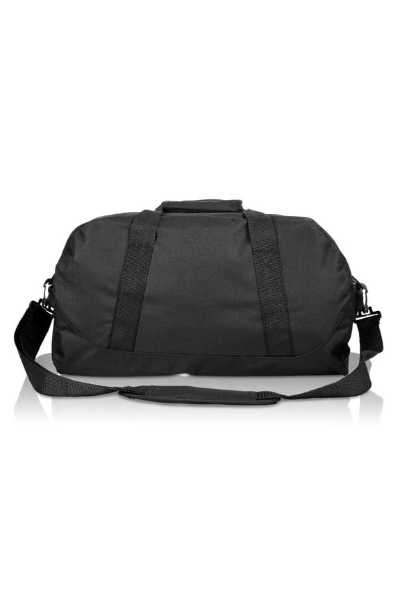 18" Duffle Bag Two-Tone Sports Travel Gym Luggage Bag in Black