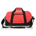 thumbnail image 1 of DALIX 18" Duffle Bag Two-Tone Sports Travel Gym Luggage Bag in Red, 1 of 5