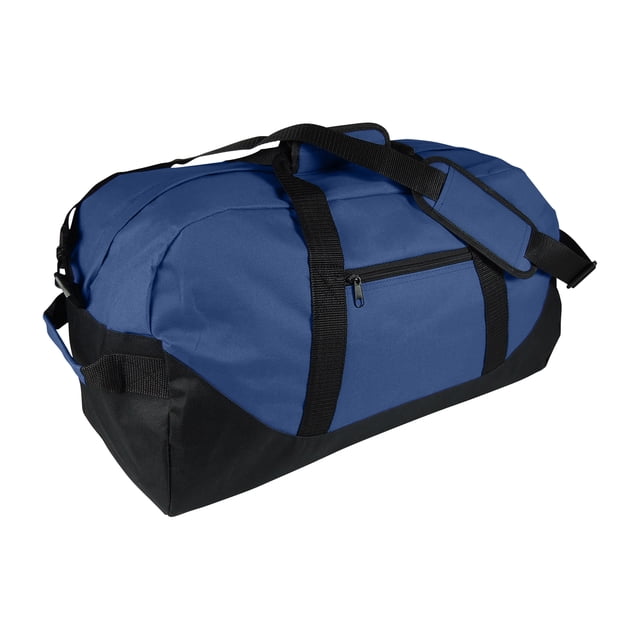 DALIX 21" Large Duffle Bag with Adjustable Strap in Navy Blue