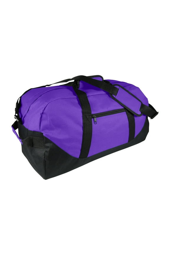 21" Large Duffle Bag with Adjustable Strap in Purple