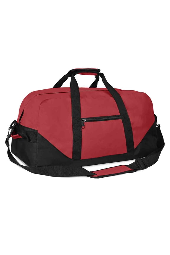21" Large Duffle Bag with Adjustable Strap in Red