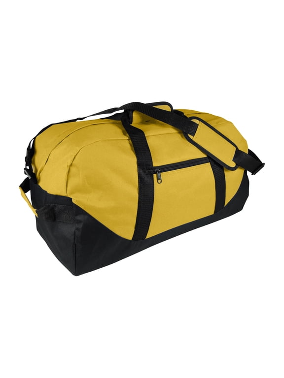 21" Large Duffle Bag with Adjustable Strap in Gold