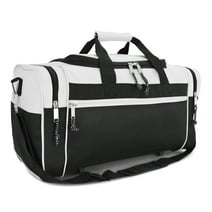 DALIX 21" Sports Duffle Bag Gym Travel Pack in White
